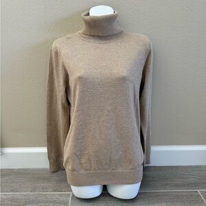 Calvin Klein Women's Tan Shimmer Turtleneck Sweater